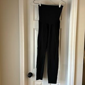 A Pea in a Pod secret fit belly French terry maternity leggings - Black - L